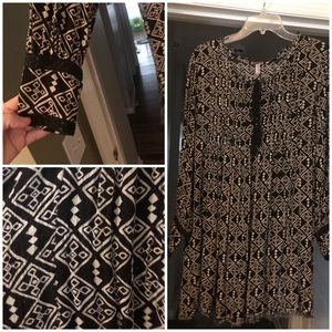 Free people tunic dress with raw hems